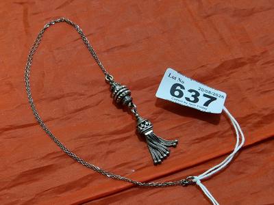 SILVER CHAIN + TASSEL PENDANT