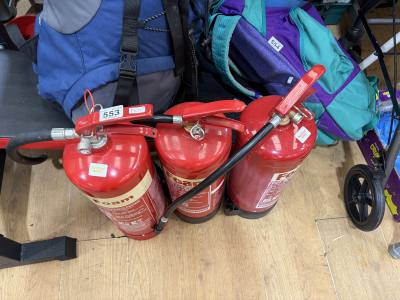 3 X FIRE EXTINGUISHERS (EMPTY)