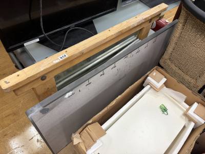 PINE OVERMANTLE MIRROR + FOLDING TABLE
