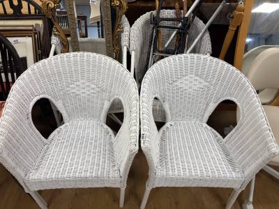 4 X WICKER CHAIRS