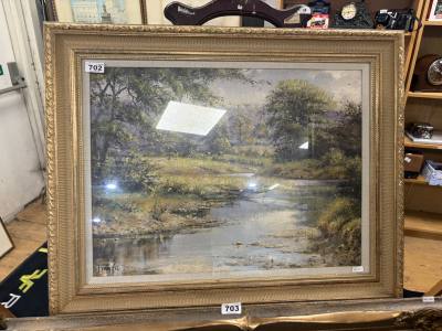 FRANK FITZSIMMONS (FRANFIT) OIL ON CANVAS "RIVER LAGAN" (45X60)