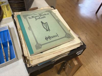 BOX OF IRISH SHEET MUSIC