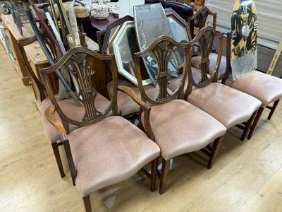 8 X SHIELD BACK CHAIRS