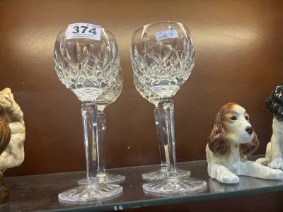 4 WATERFORD WINE GLASSES