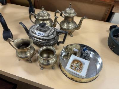 LOT OF BRASS POTS