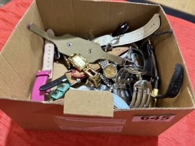 BOX OF WATCHES
