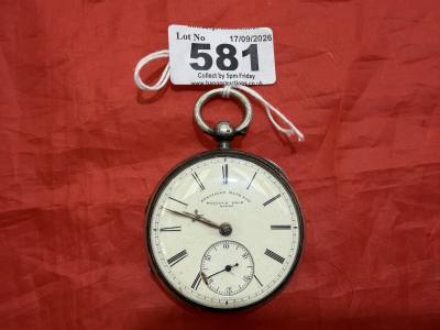 SILVER POLLOCK BROS LARNE POCKET WATCH