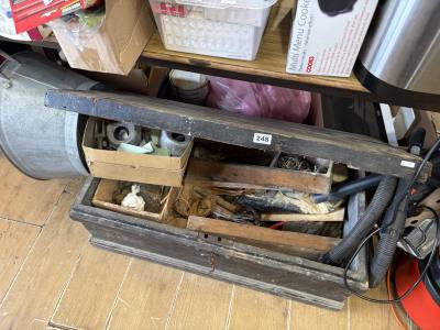 LARGE VINTAGE TOOL CHEST + CONTENTS