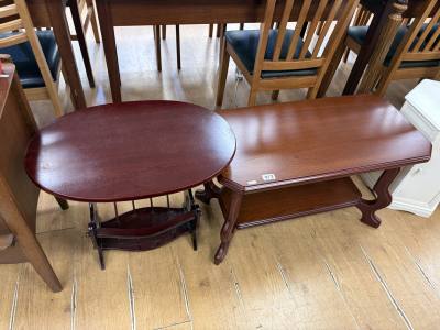 MAHOGANY COFFEE TABLE + OTHER