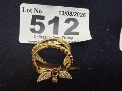 2 X SILVER DRESS RINGS