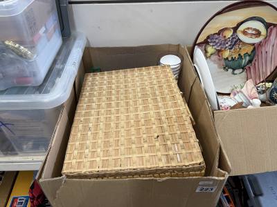BOX OF PICNIC ITEMS