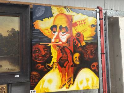 SIGNED DON QUIXOTE ILLUSION OIL