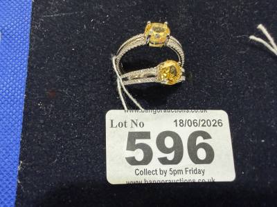 2 X NEW SILVER DRESS RINGS