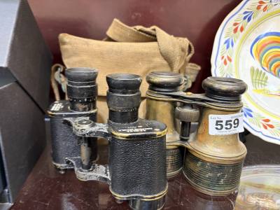WW2 BINOCULARS + FIELD GLASSES 