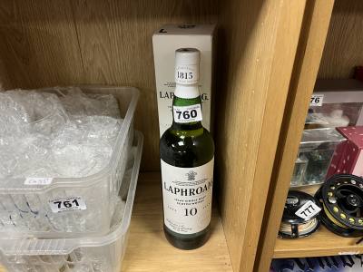 BOTTLE OF LAPHROAIG WHISKEY 