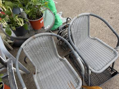 GARDEN TABLE + 2 X CHAIRS