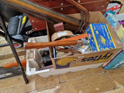BOX OF POWER TOOLS + BOX