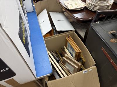 BOX OF PICTURES + BOX LOT