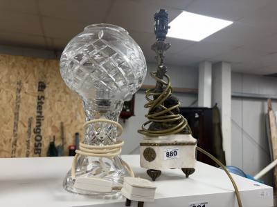 CRYSTAL TABLE LAMP + OTHER