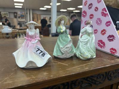 3 X COALPORT FIGURES