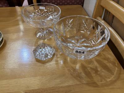 3 PIECES OF WATERFORD CRYSTAL