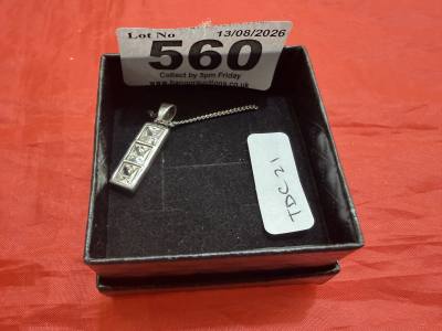 SILVER CHAIN + DROP PENDANT