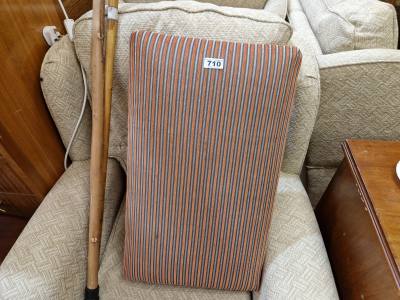 FOOTSTOOL + 2 WALKING STICKS