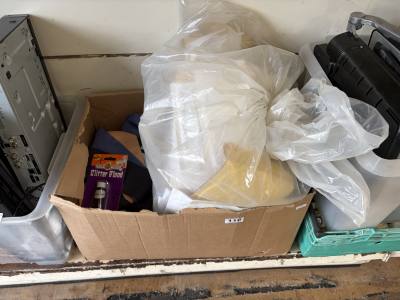 BOX OF HALLOWEEN FACE PAINT ETC + BAG OF ENVELOPES