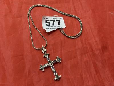 SILVER CHAIN + CROSS PENDANT