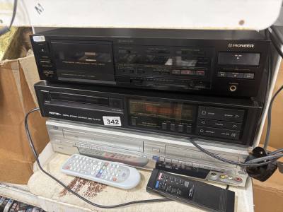2 X VIDEO PLAYERS + CASSETTE PLAYER 