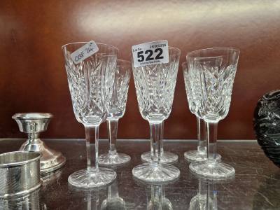 6 X WATERFORD CRYSTAL GLASSES