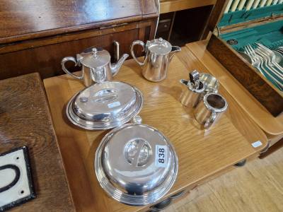 TABLE LOT OF BANGOR HOSPITAL SILVER PLATE