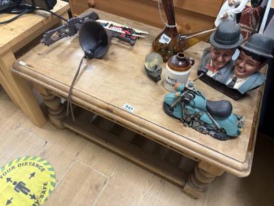 CARVED PINE COFFEE TABLE