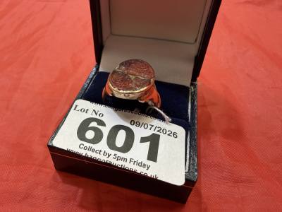 9CT WAX SEAL RING (SIZE M)