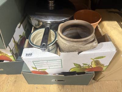2 X BOX LOTS OF PLANT POTS ETC