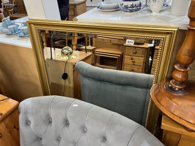GILT BEVELLED OVERMANTLE MIRROR