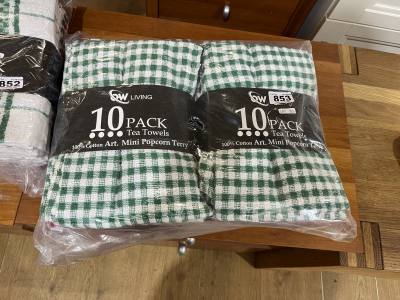2 X 10 PACKS OF TEA TOWELS
