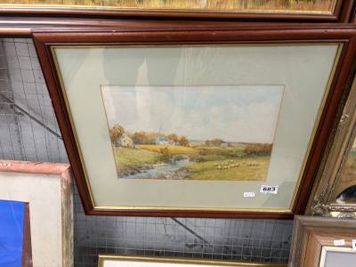 F.B DAVIS WATERCOLOUR