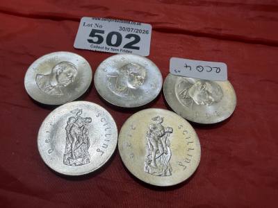 5 X 1966 PEARCE SILVER COINS