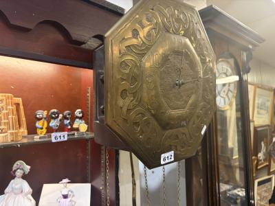 OCTANGLE BRASS WALL CLOCK