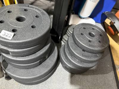 LOT OF WEIGHTS + BAR