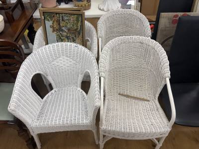 4 X WICKER CHAIRS