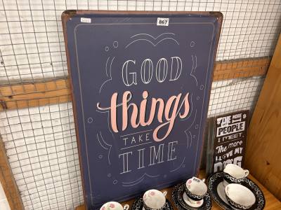 LARGE TIN SIGN