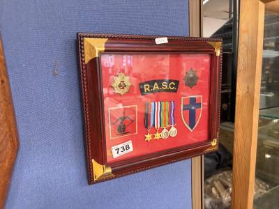 R.A.S.C MINIATURE MEDALS + BADGES
