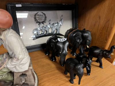 ELEPHANT ORNAMENTS + PLAQUE