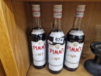 3 BOTTLES OF PIMMS
