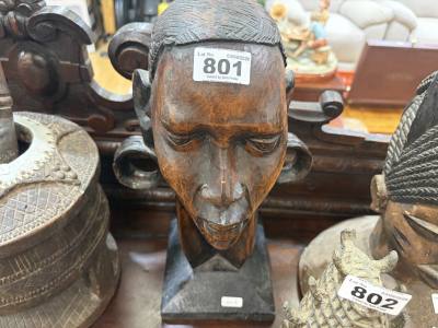 CARVED TRIBAL BUST