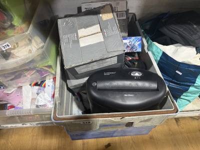 BOX LOT OF ODDS + 3 BOXES OF TILES 