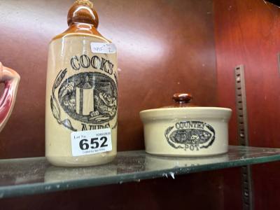 2 X STONEWARE PIECES