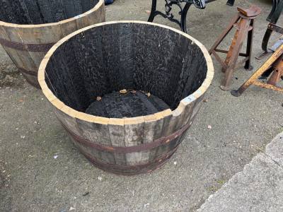 HALF BARREL PLANTER